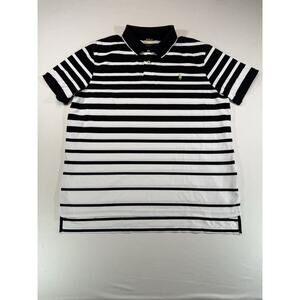 Polo Ralph Lauren Men’s XXL Black White Striped Performance Polo Shirt